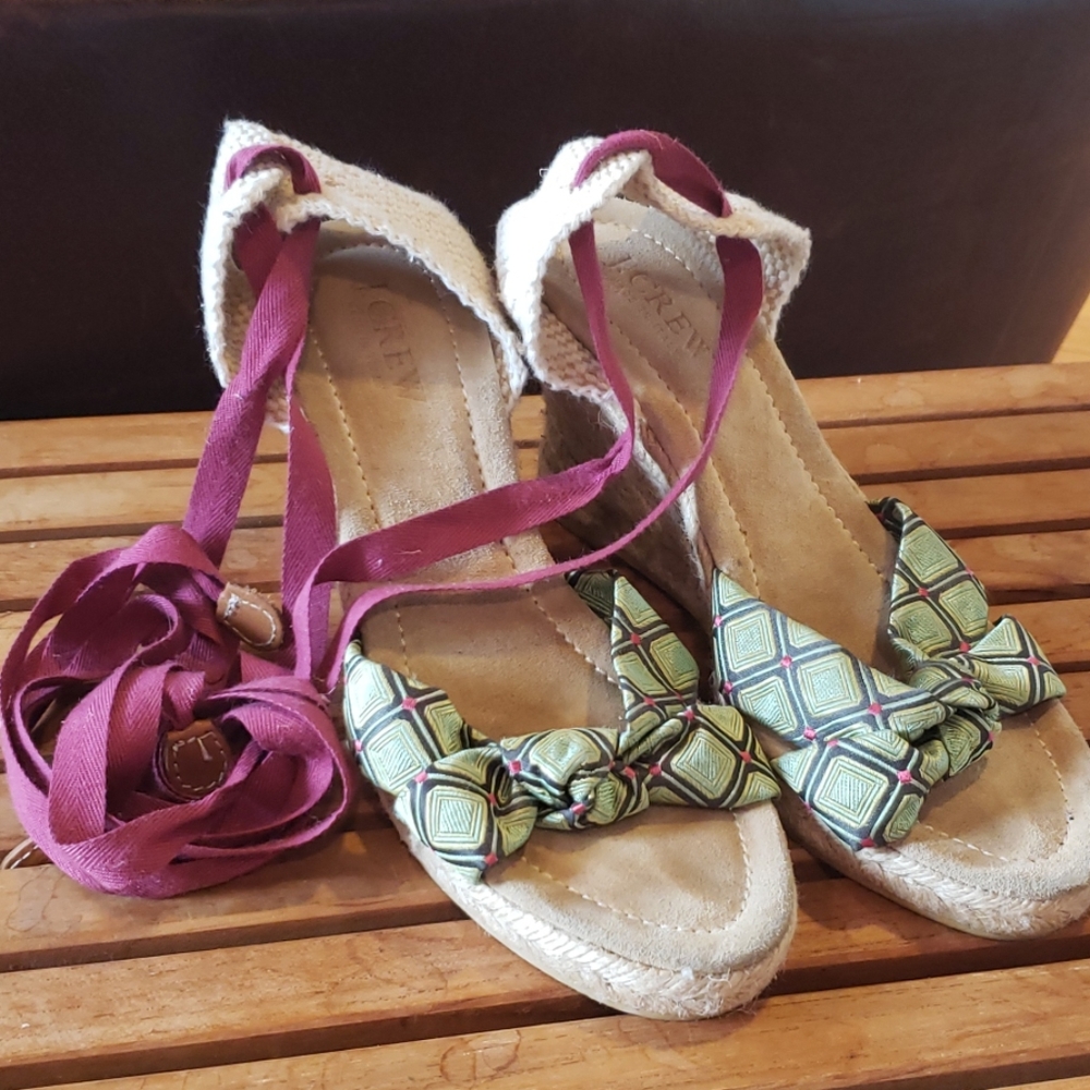J.Crew Silk Espadrilles